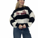 maglione con scritta ricamata no vabbe